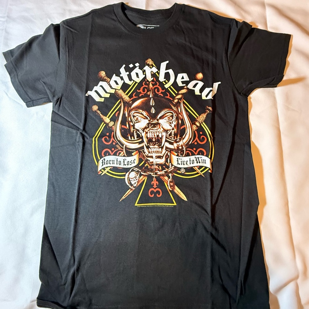 NWT Motörhead Men's T-shirt Small. "Born To Lose, Live To Win" 1975 Global Co.
